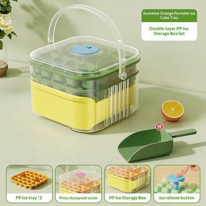 Double Layer 50 Cube Ice Maker with Easy Press Cap