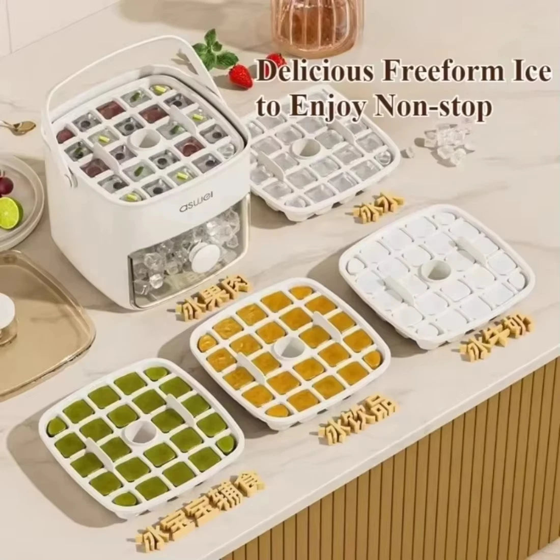 Double Layer Design Essential For Making Homemade Ice For Desserts And Beverages