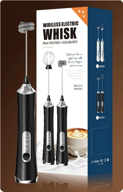 USB Electric Milk Frother Handheld Milk Coffee Machine 3-Speed Wireless Egg Beater Kitchen Mixer Multifunctional Food Mixer