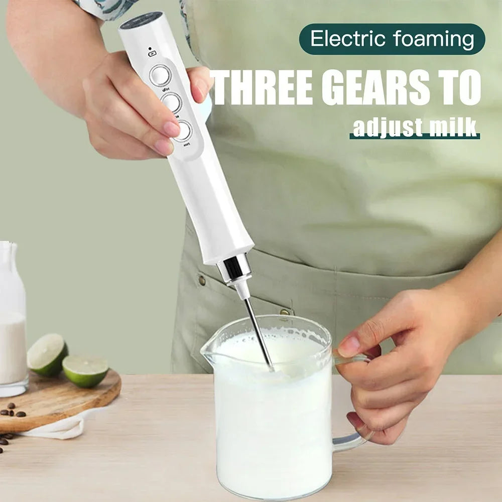 Wireless Egg Beater Kitchen Mixer Coffee Whisk Blender Tool for Home Use