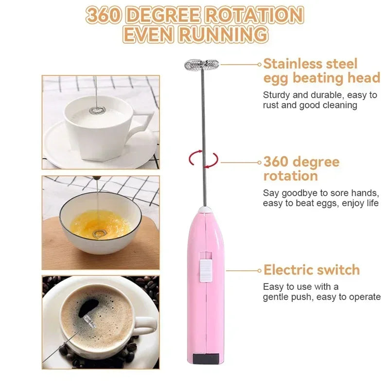 Mini Electric Whisk Foamer Blender Wireless