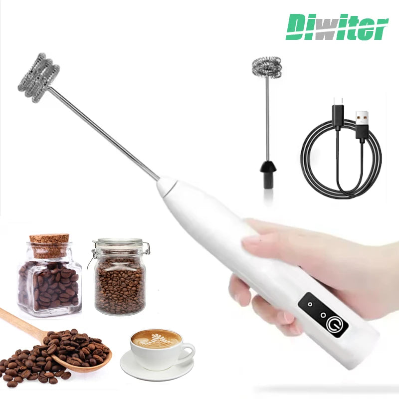 Wireless Electric Milk Frother Handheld Egg Beater