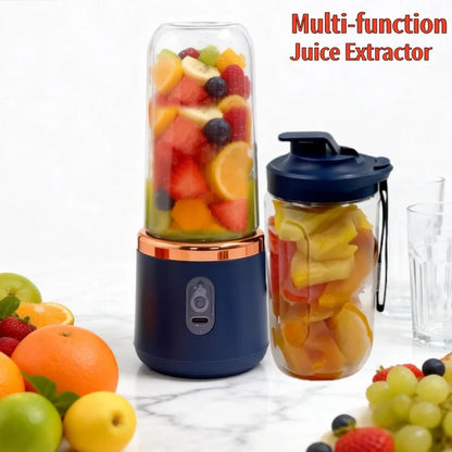 Double Cup Portable Blender USB Juicer Fruit Mixer