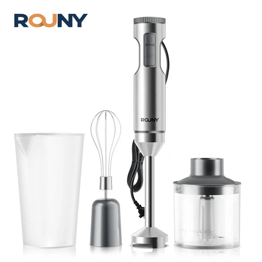 4-in-1 Hand Immersion Blender Powerful Stainless Steel Whisk