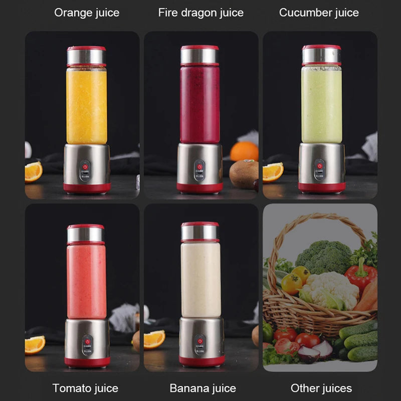 USB Rechargeable Electric Mixer Fruit Orange Milkshake Juice Maker Machine