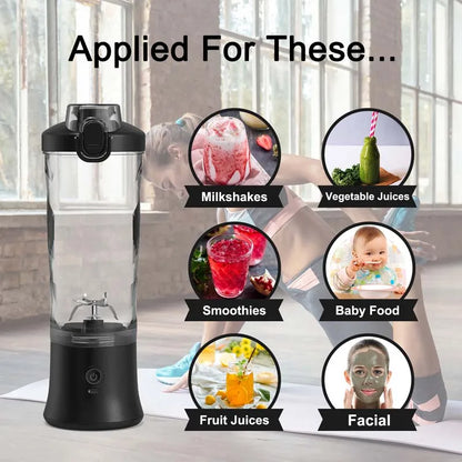 Water Bottle Powder Fruit Shaker Bottle Ice Usb Juicer Cup
