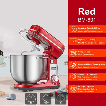 BioloMix Kitchen Food Stand Mixer, Blender, Quiet Motor, Cream Egg