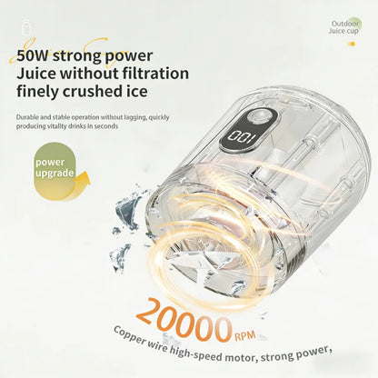 Double Cup Multifunction Juicer USB Rechargeable Fruit Blender