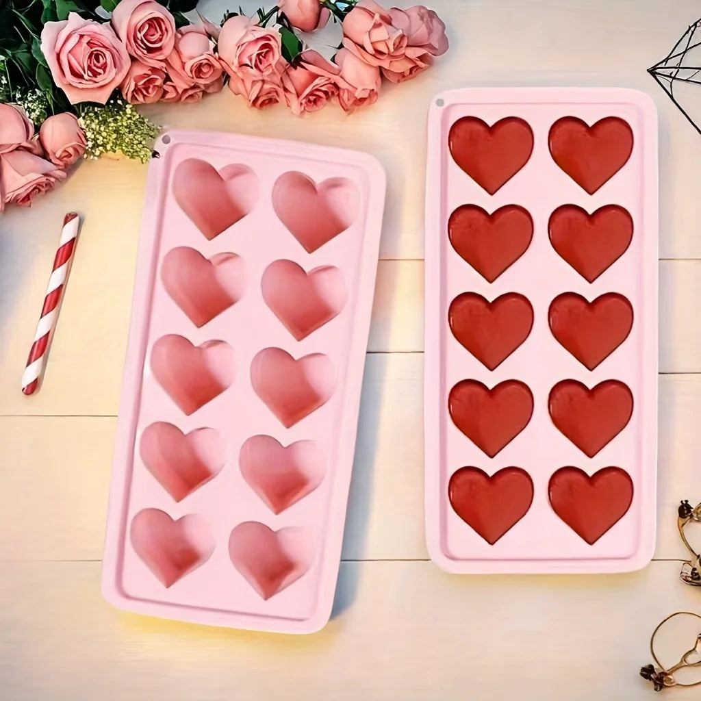 Summer Popsicle Maker Heart Shaped Silicone Ice Cube