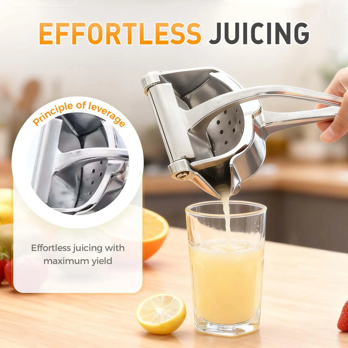 Real Aluminum Alloy Lemon Squeezer Citrus Juicer