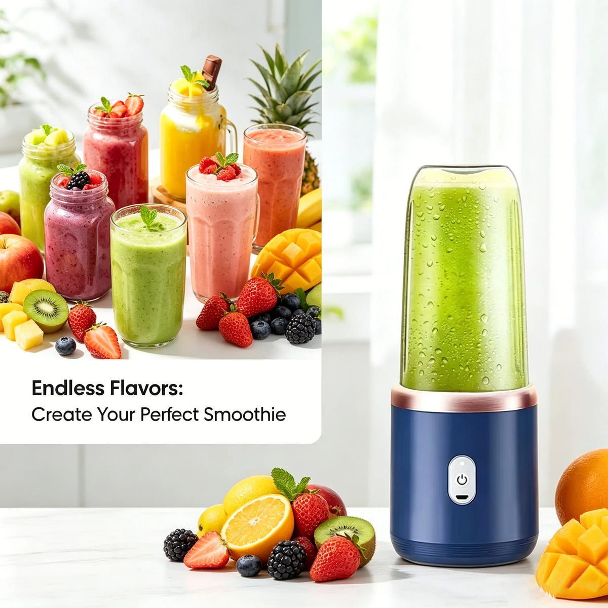Portable Fruit Juicer Blenders Outdoor Personal Electric Mini Bottle
