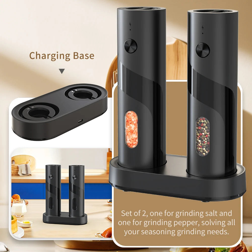 Electric Salt And Pepper Grinder Rechargeable Spice Grinders