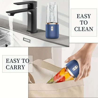 6 Blades Electric Juicer Cup 2 Cups For Travel Portable Juicer Mixer