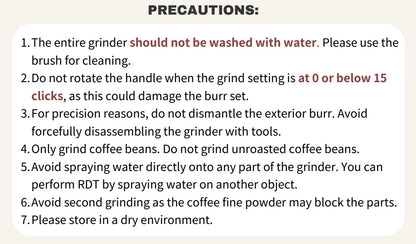 Kingrinder K4 /K6 manual coffee grinder portable mill