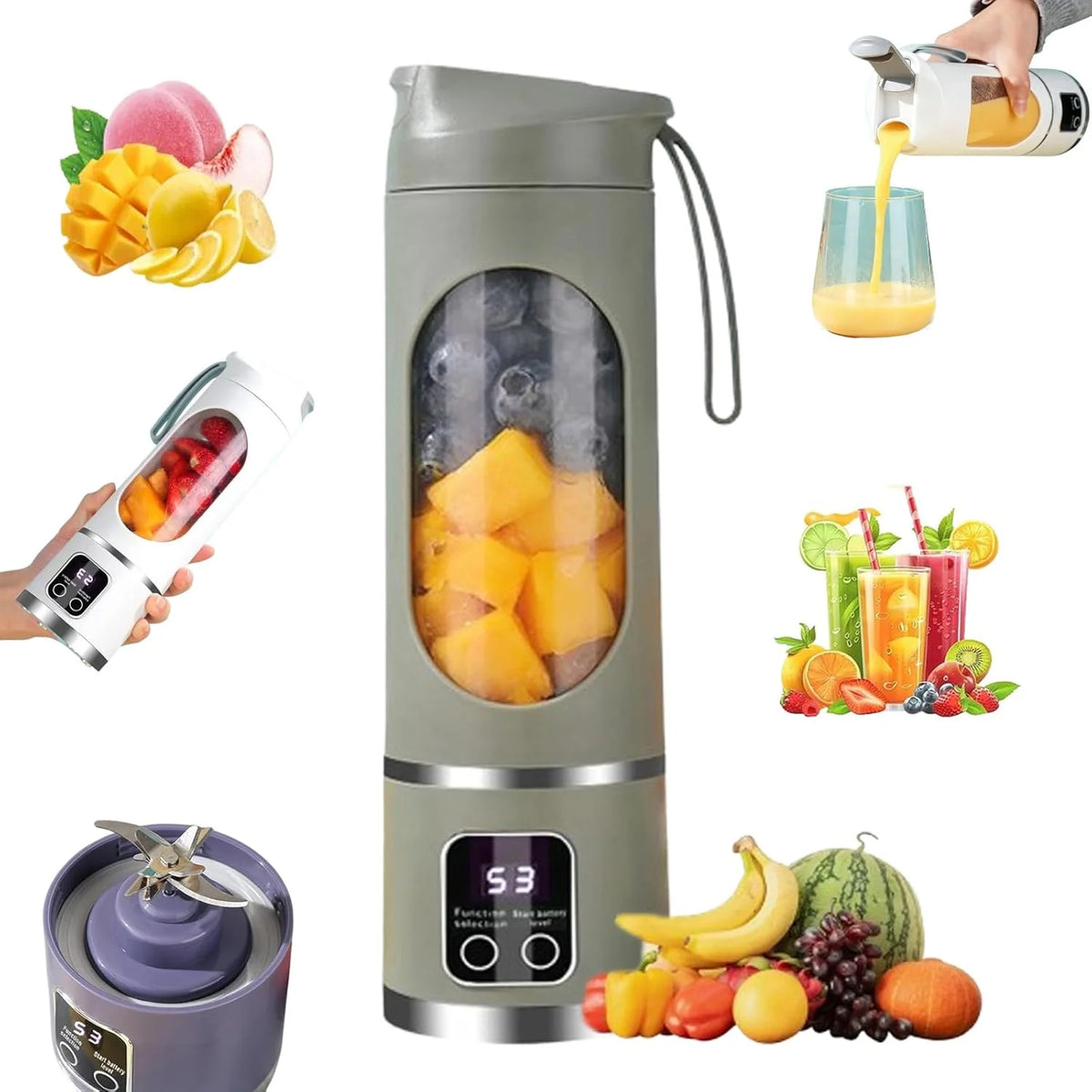 Rechargeable Blender Ice Crusher for Shakes and Smoothies Juicer Cup