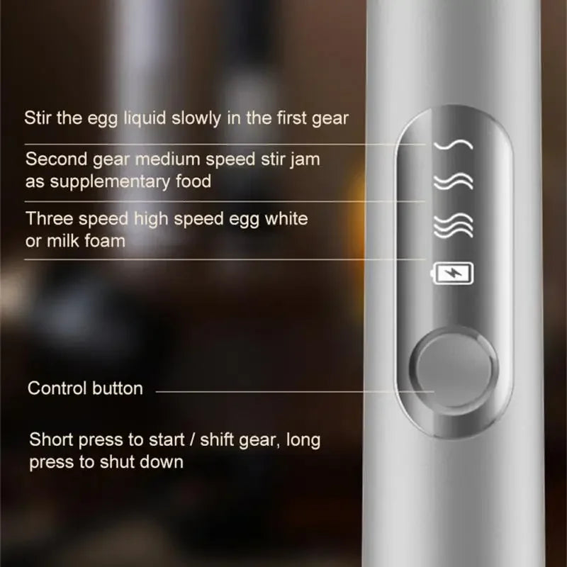 High Quality Wireless Electric Milk Frother Whisk Egg Beater