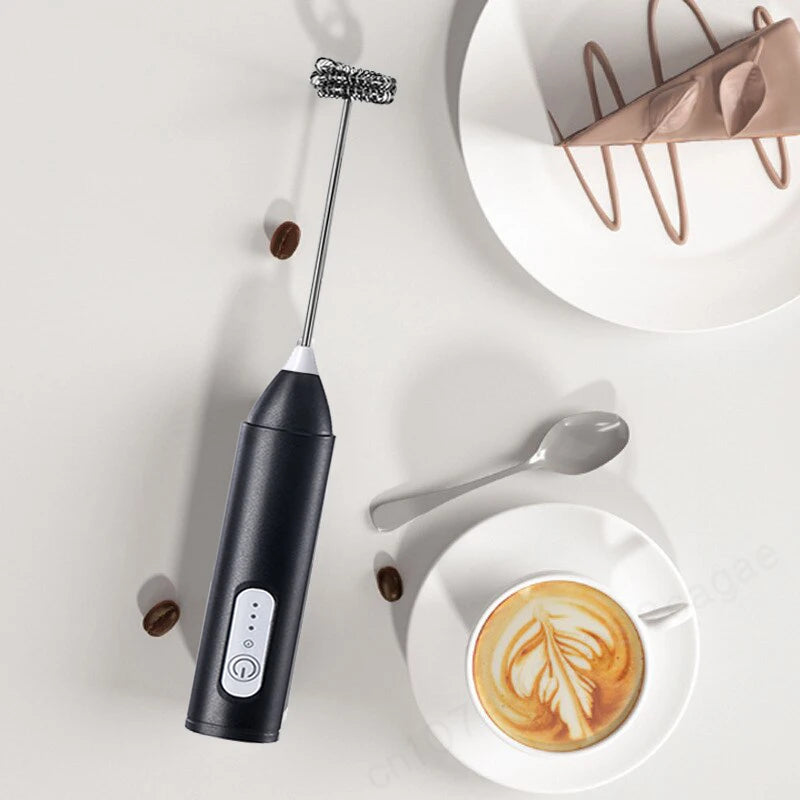 Electric Coffee Milk Foaming Mixer Coffee Creamer Whisk Handheld Egg Beater Froth Mixer Kitchen Automatic Kitchen Whisk Tools