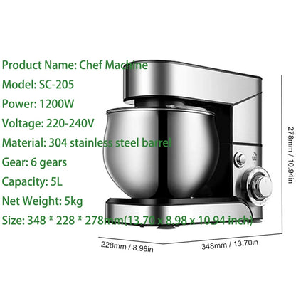 BABEJING Multi-Functional Flour Mixer Automatic Vertical Dough
