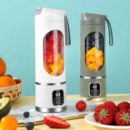 450ml Portable Juicer Cup 12 Blades USB Rechargeable Wireless Blender