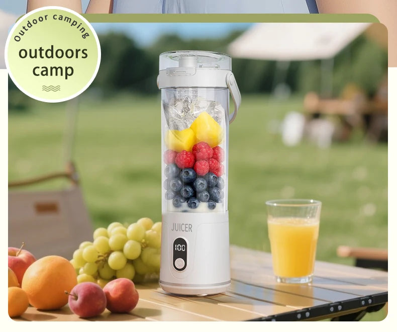 Double Cup Multifunction Juicer USB Rechargeable Fruit Blender
