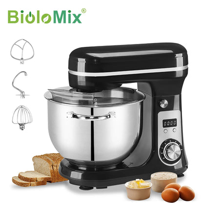 BioloMix Kitchen Food Stand Mixer, Blender, Quiet Motor, Cream Egg