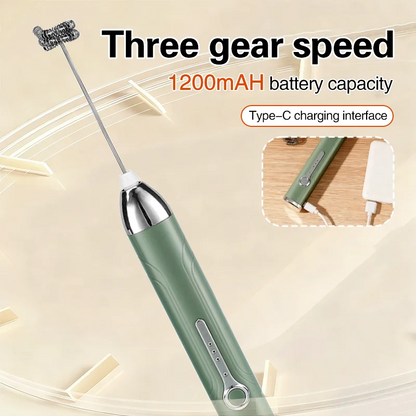 New Wireless Mini Handheld Milk Frother Type-C Rechargeable