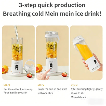 Double Cup Multifunction Juicer USB Rechargeable Fruit Blender