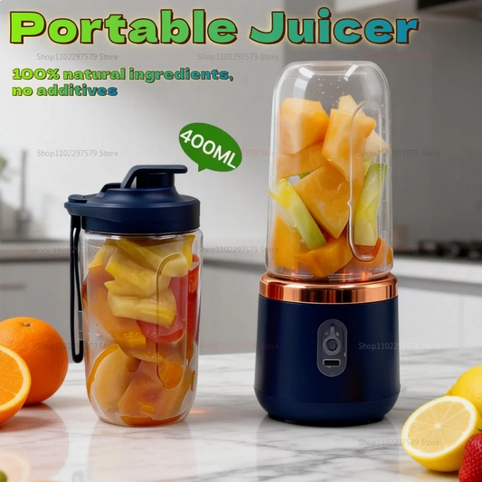 Double Cup Portable Blender USB Juicer Fruit Mixer