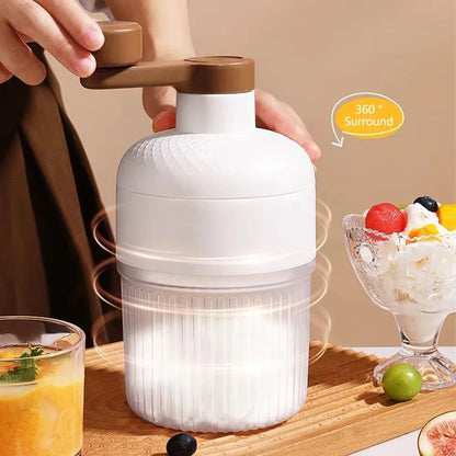 Manual Shaved Ice Maker Machine Set With Ice