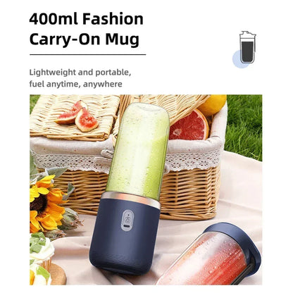 6 Blades Electric Juicer Cup 2 Cups For Travel Portable Juicer Mixer