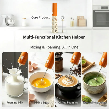 New USB Rechargeable Electric Milk Frother Coffee Foam