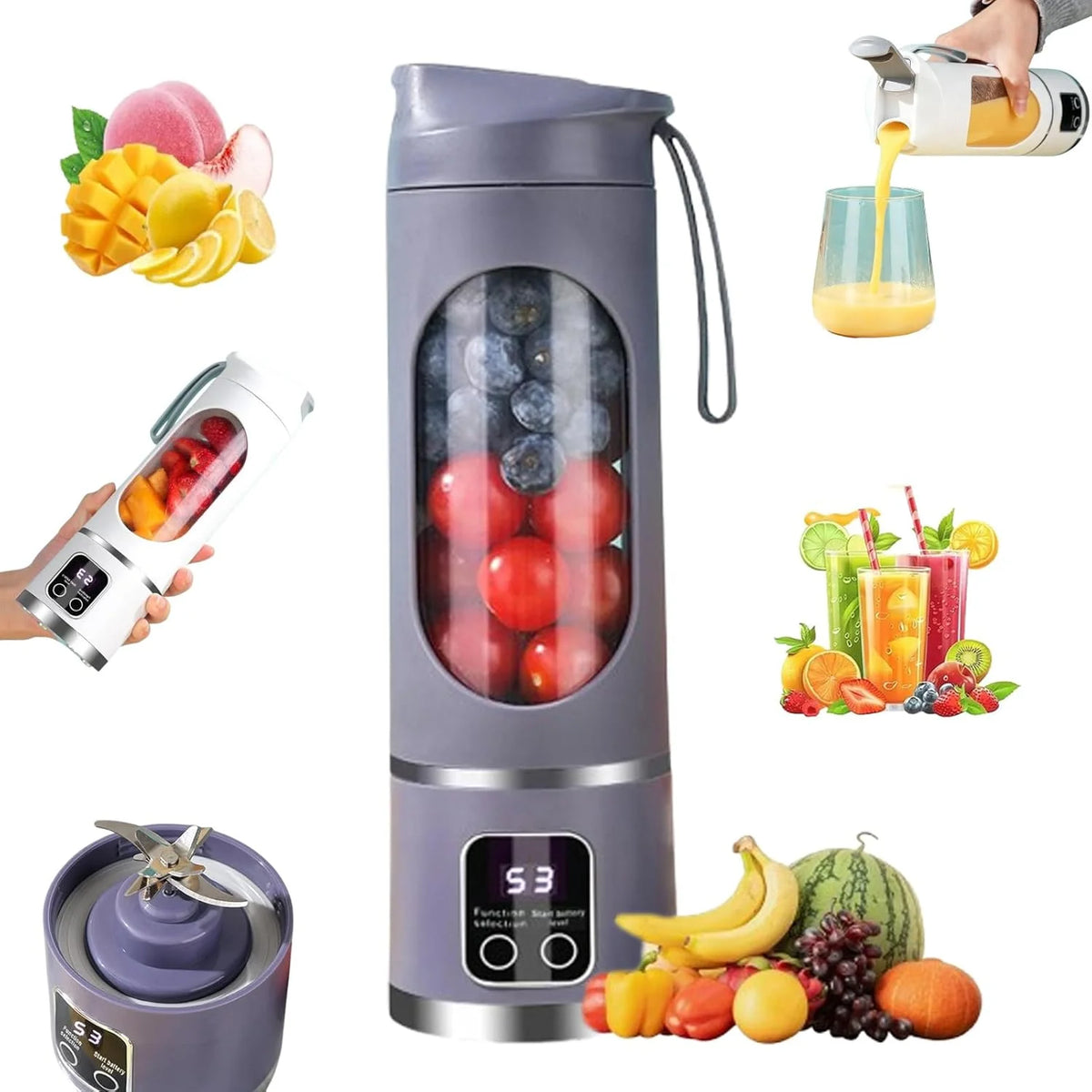 Rechargeable Blender Ice Crusher for Shakes and Smoothies Juicer Cup