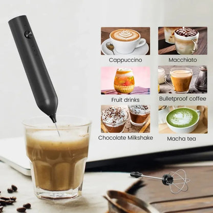 Wireless Electric Mini Milk Frother Coffee Whisk Portable Egg Beater