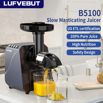 LUFVEBUT Slow Juicer Vegetables And Fruits Electric