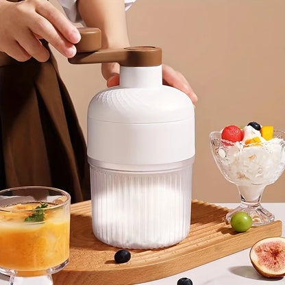 Handheld Shaved Ice Maker with Ice Cube Tray