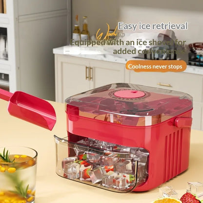 Double Layer 50 Cube Ice Maker with Easy Press Cap