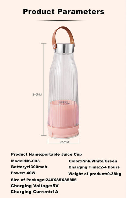 Electric Juicer Cup 6 Blades Blender Milkshake Machine