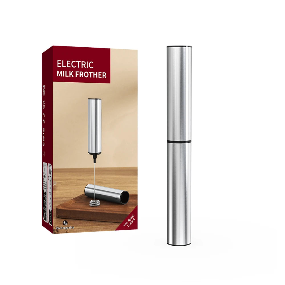 Wireless Electric Mini Milk Frother Coffee Whisk Portable Egg Beater