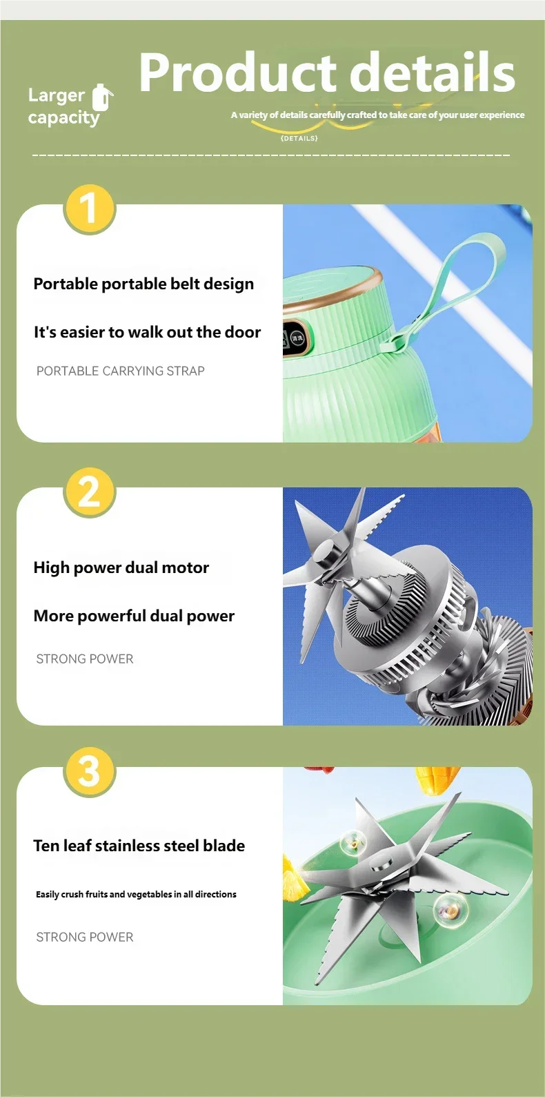 Fruit Juicer Cup Portable Electric Fruit Mixer Stirrng Cup
