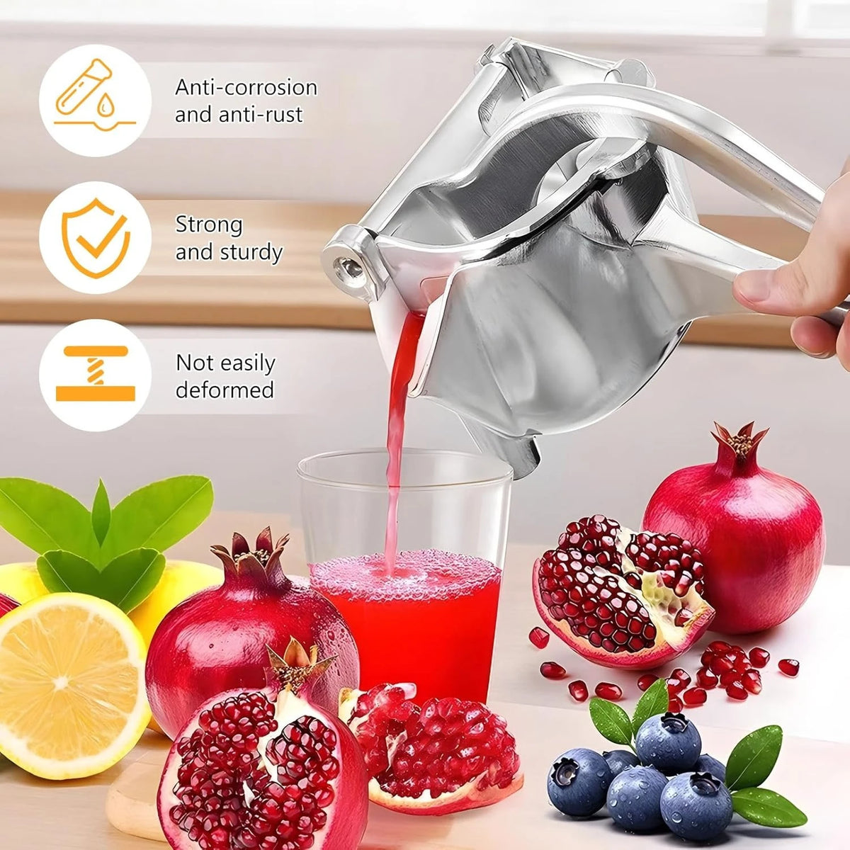 Real Aluminum Alloy Lemon Squeezer Citrus Juicer