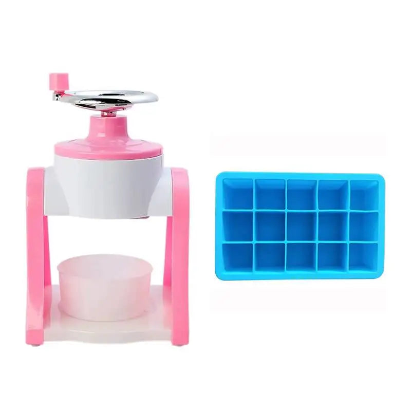 Ice Shaver Snow Cone Hand Crank Ice Crusher Portable Ice Machine