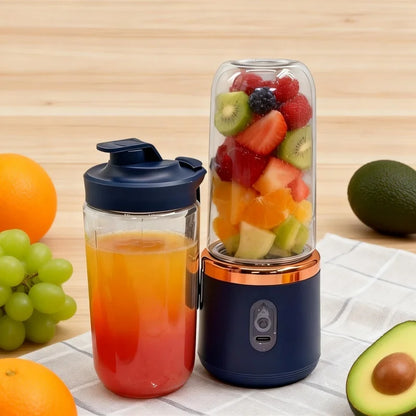 Double Cup Portable Blender USB Juicer Fruit Mixer