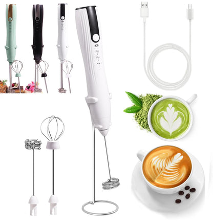 Kitchen Powerful Milk Frother Handheld Foam Maker