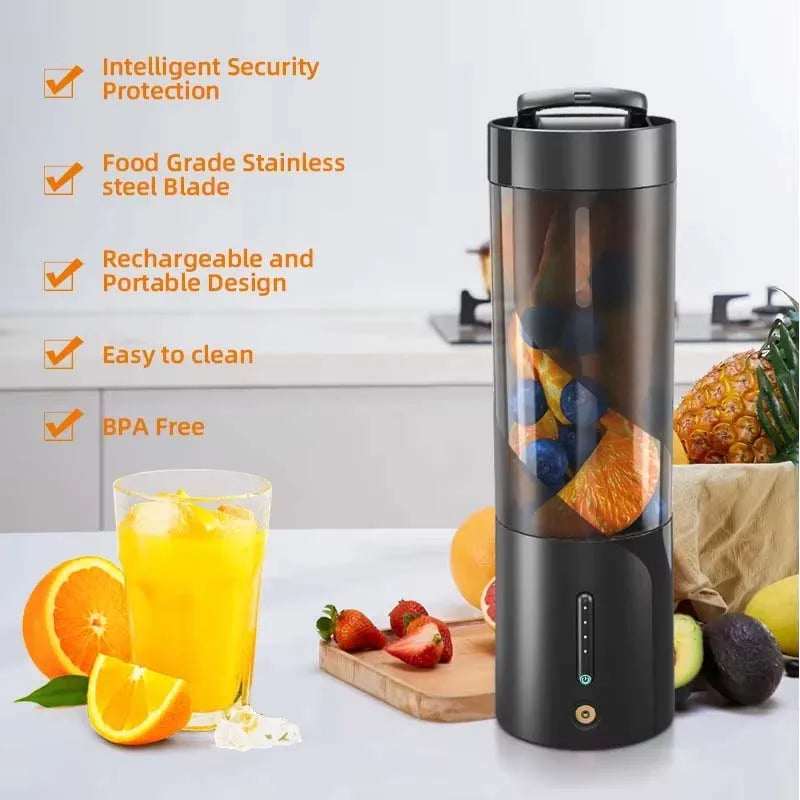 Personal Electric Mini Ice Bottle Blender Home USB 6 Blade
