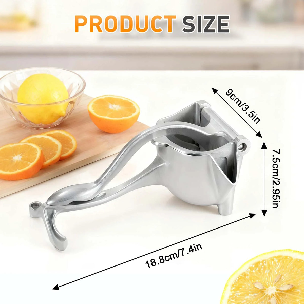 Real Aluminum Alloy Lemon Squeezer Citrus Juicer