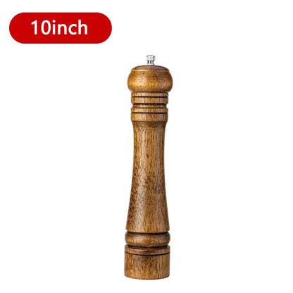 5/8/10 Inch Salt and Pepper Mills Solid Wood Spice Grain Grinder
