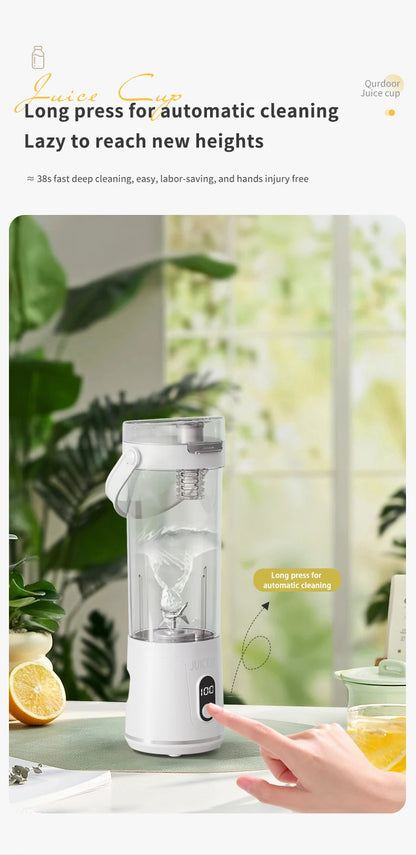 Double Cup Multifunction Juicer USB Rechargeable Fruit Blender