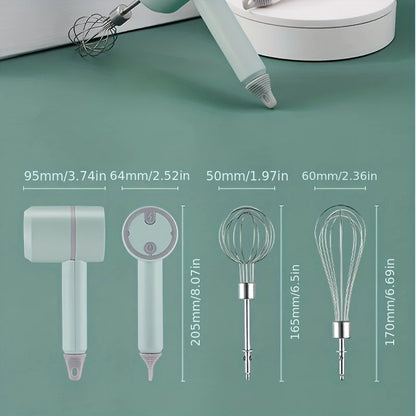 Cordless Electric Hand Mixer USB Rechargeable Handheld