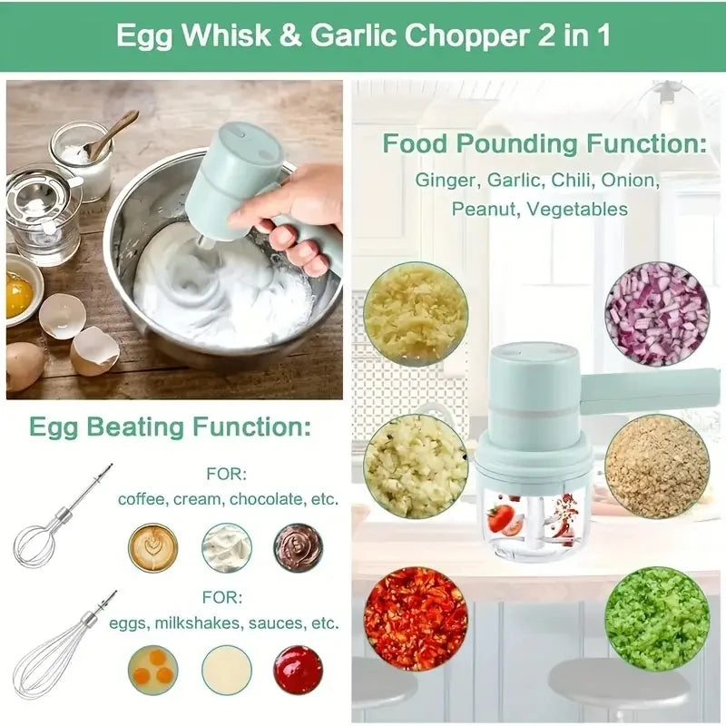 1pc Egg Beater Automatic Cake Baking, USB Rechargeable