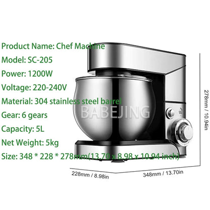 BABEJING New Hot Selling 1200w Kitchen Mixer